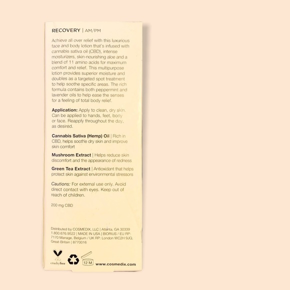 Cosmedix recovery body and face lotion BNIB - Picture 7 of 7